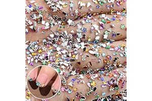 WBRRFJJ 3000Pcs Colour Nail Charms 3D French Petite Nail Rhinestones Colorful Nail Gems Multi Shape Crystal Exquisite Mini Heart Star Glitter Nail Art Charms Cute Nail Supplies Decoration for Women Acrylic