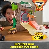 Monster Jam Dragon Dungeon of Doom Playset 1:87 Mini Jams Dragon Truck view 3