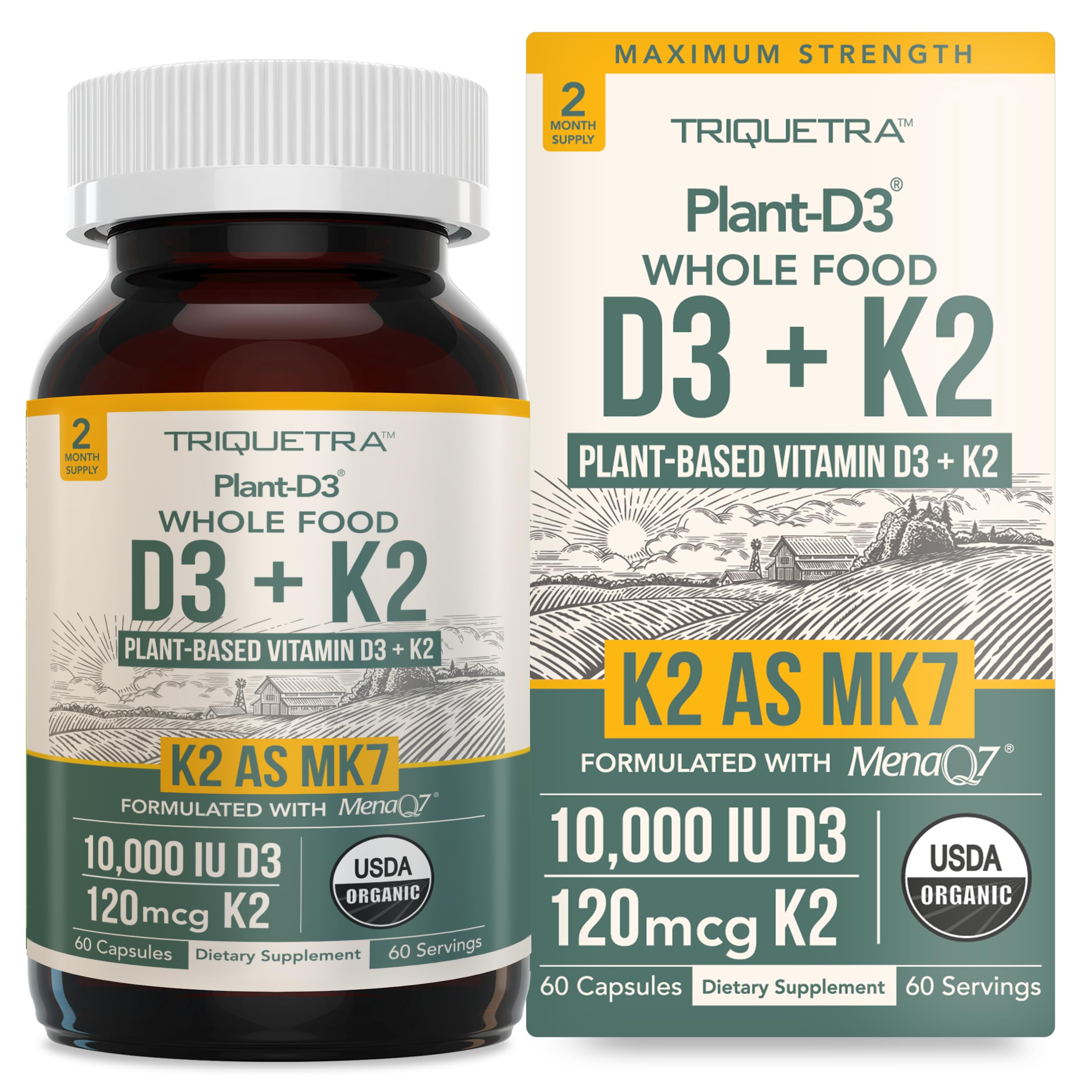 Whole Food Plant D3 10000 IU + K2
