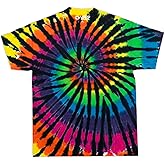Liquid Blue Blank Tie Dye T-Shirt – Hand Dyed Cotton Spiral Streak Shirts for Men and Women