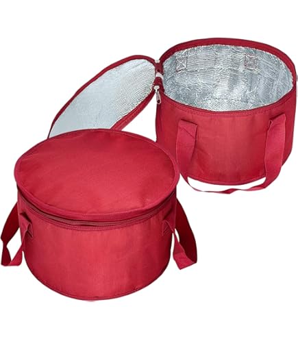 NETILGEN Boho Flower Dragonfly Insulated Food Carrier Casserole Carrier for Hot or Cold Food, Insulated Casserole Carriers Portable Lunch Bag for Picnics Potluck Parties