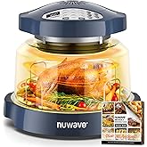 Nuwave Oven Pro Plus Air Fryer, Infra-Red Countertop, 2025 Advanced Convection, No Defrosting or Preheating, Cook Fresh or Frozen, Durable Power Dome, 100 Presets & 50 Memory, PFAS Free, Dark Blue