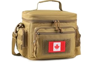 Lunch Box for Men, Tactical Lunch Bag MOLLE Webbing Leakproof Insulated Large Lunch Cooler Women Adult Meal with Adjustable L