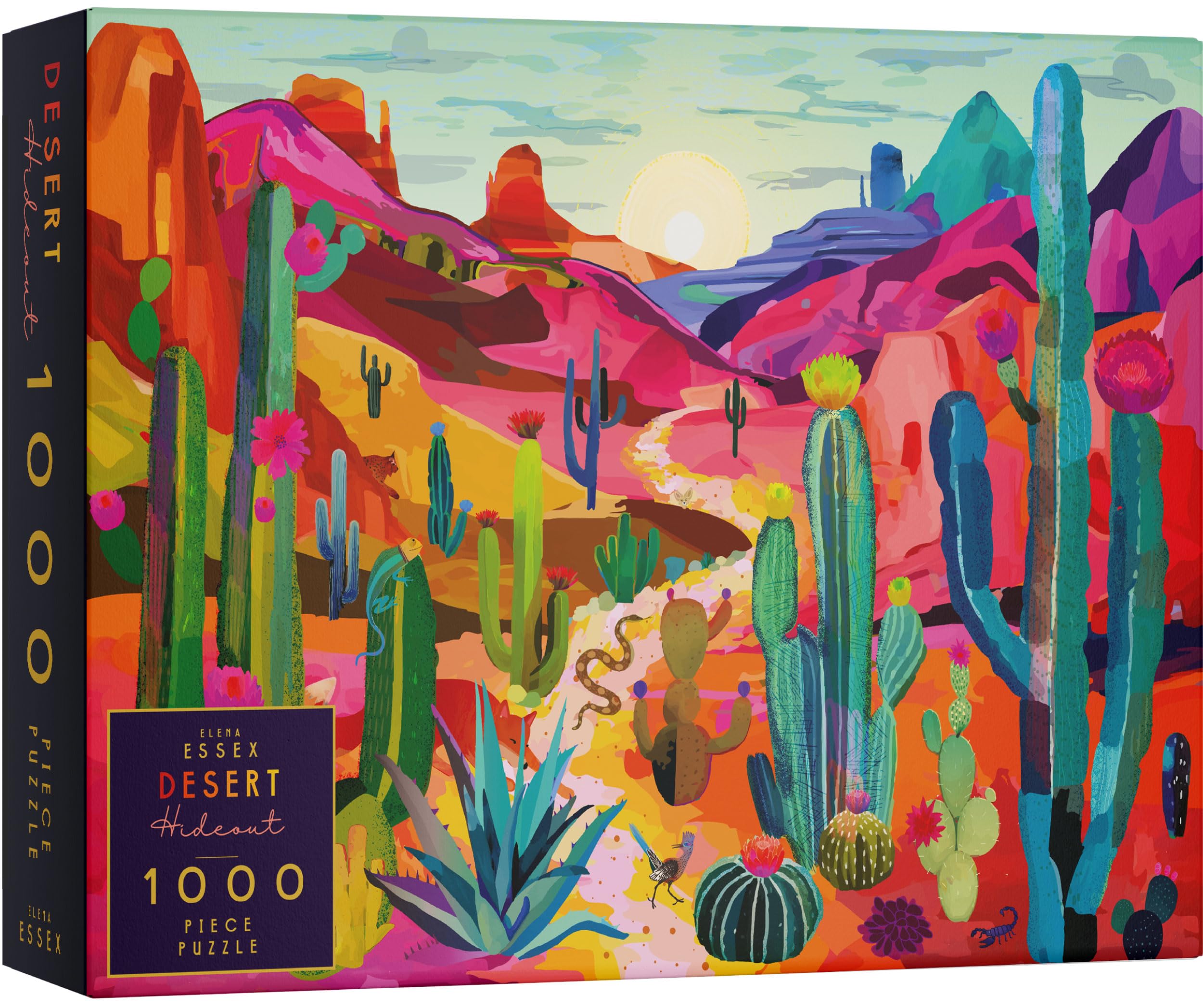 Elena Essex Jigsaw Puzzle - Desert Hideout, Jigsaw Puzzles for Adults 1000, Jigsaws 1000 Pieces for Adults, Cool Cactus National Parks Puzzle, Size 70x50cm — image 1
