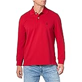 Brooks Brothers Mens Long Sleeve Cotton Pique Stretch Logo Polo Shirt