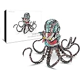 Microworld 3D Metal Puzzle, Mechanical Octopus Devil Challenge Metal Model Kits, Metal Kits Brain Teaser DIY Art Craft Home D