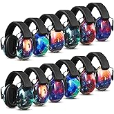 Amylove 12 Pcs Kids Ear Protection Noise Cancelling Headphones Ear Muffs Bulk 27db Adult Noise Reduction Hearing Earmuff(Universal Fit (kids & Adults),Starry Sky Style)