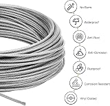 DIYLAND 35m Stainless Steel Wire Rope Kit 2mm with Turnbuckles Climbing Trellis view 5