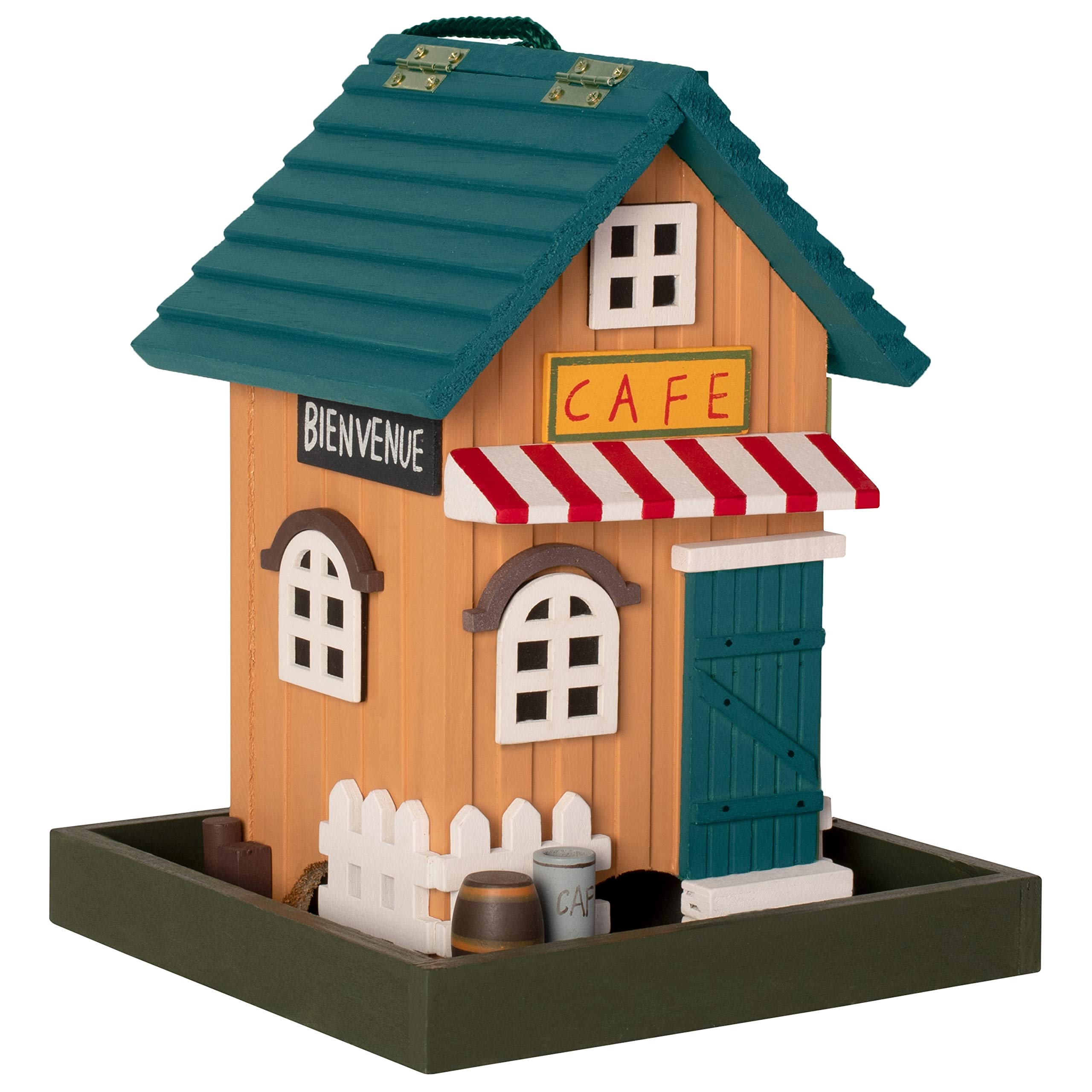 Gardigo bird feeder made of wood I Decorative bird house to hang up | Feeder Cafe for garden, balcony and terrace