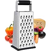 Kaishun Cheese Grater, Box Grater for Cheese Stainless steel Vegetable Slicer Food Shredder 4-sided Convenience Gadgets for k