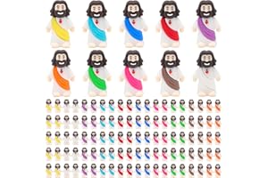 Owurha 100 Pcs Little Jesus Figures Original Design Mini Jesus Figurines, Tiny Baby Jesus Figures Bulk 100 to Hide and Seek Religious Party Favors Sunday School Baptism Gift Easter Egg Stuffers