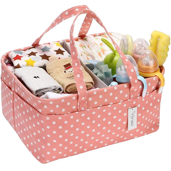 Hinwo Baby Diaper Caddy Infant Nursery Tote