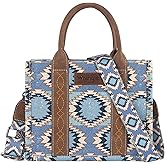 Wrangler Western Small Tote Satchel Purse Womens Aztec Crossbody Top-Handle Bag Cowgirl Handbag