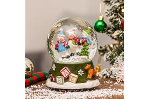 DUSVALLY Christmas Snow Globe - Plays We Wish You a Merry Christmas - Water Globe Musical Snow Globe for Xmas Home Decoration - Large 5.5" H (Snowman)