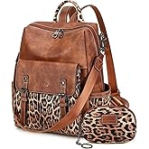 AGLOD Backpack Purse for Women PU Leather Back Packs Designer Ladies Shoulder Bag Fashion Faux Work Travel Handbags