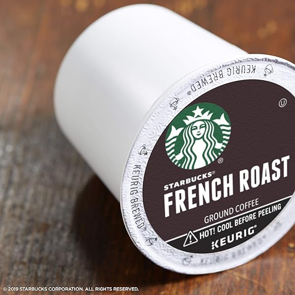 STARBUCKS DARK ROAST K-CUP COFFEE PODS — FRENCH ROAST FOR KEURIG BREWERS — 1 BOX (10 PODS)