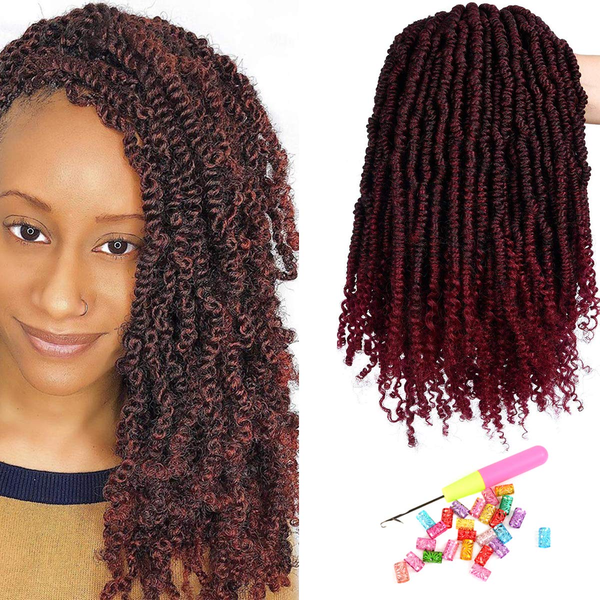 Amazon Com 14 Bomb Braids Kinky Twist Ombre Crochet Hair