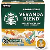 Starbucks K-Cup Coffee Pods, Veranda Blend Blonde Roast, 32 Count | 100% Arabica K-Cup pods for Keurig brewers; Veranda Blend blonde roast; 1 box, 32 pods