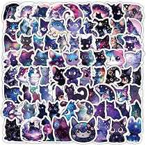 Lot de 500 autocollants amusants en forme de chat imperméable pour bouteille d'ordinateur portable | Autocollants mignons avec breloque décorative, bracelet, accessoires de table, organisateur de
