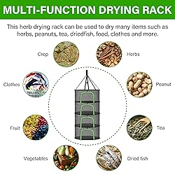 iPower Herb Drying Rack 4-Layer 2-Feet Hanging Mesh
