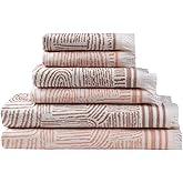 SOFE H&L | Arcana Luxury Turkish Cotton Towels Set of 6 (2 Bath Towels 2 Hand Towels 2 Wash Cloths) Macaron & Coffee | Thin Bath Towels, Durable, Absorbent - Hotel Quality Towel Sets for Bathroom
