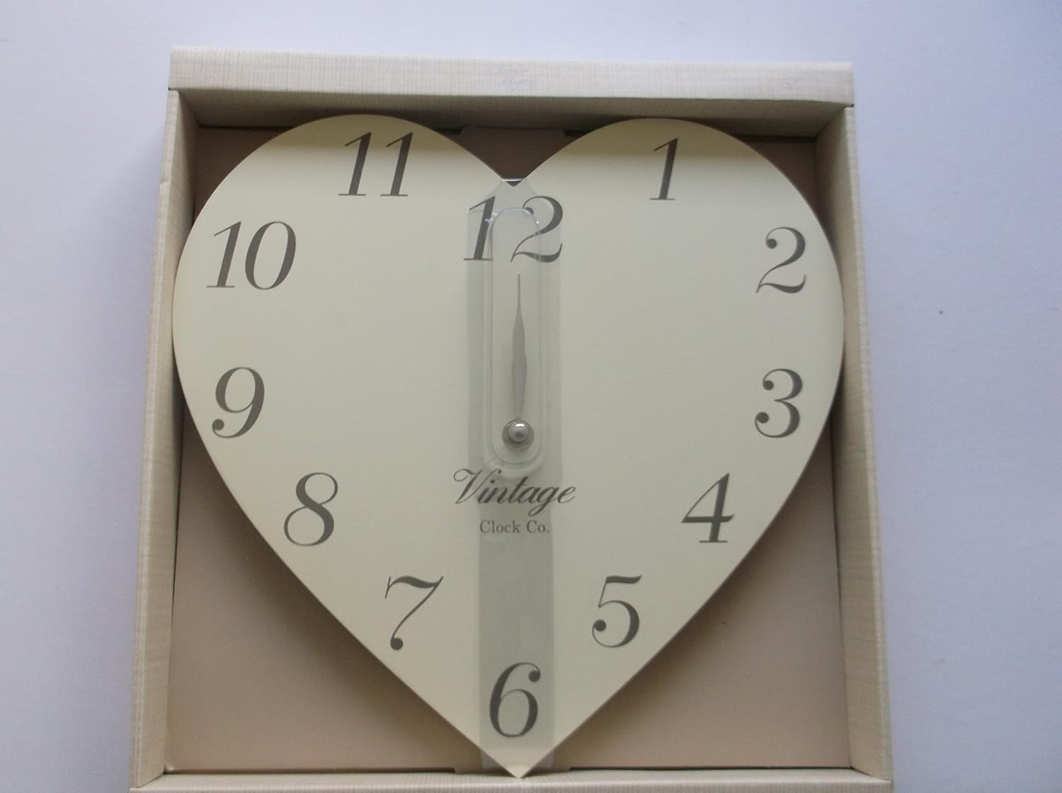 VINTAGE WOODEN HEART SHAPED WALL CLOCK SHABBY CHIC WALL CLOCK Amazon