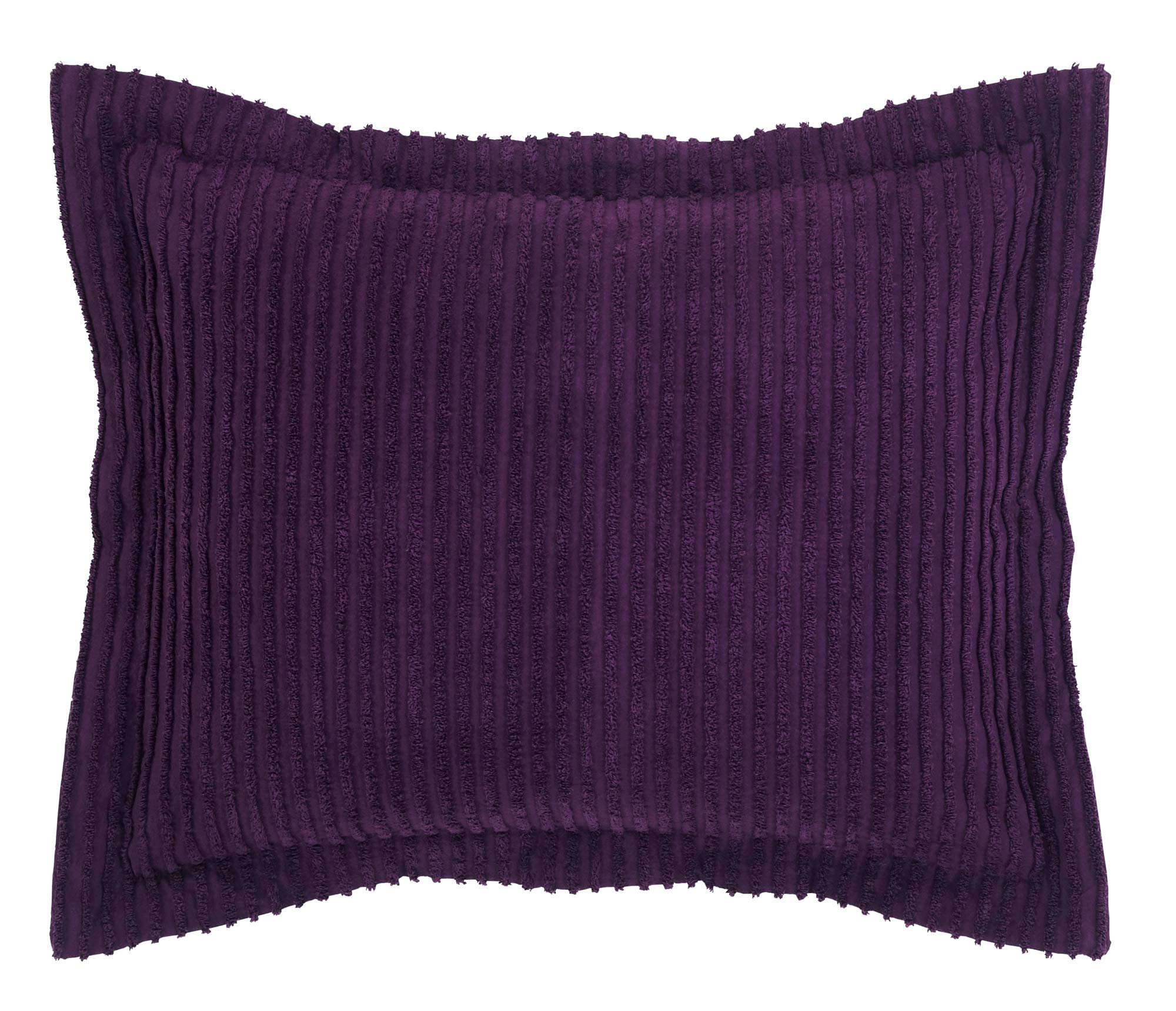 Better Trends 100% Cotton Tufted Unique Luxurious Machine Washable Tumble Dry, Plum, 27" x 21" (Pack of 1)