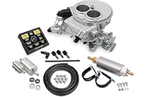 Holley 550-849K Sniper EFI Self-Tuning Master Kit 2300 Flange Carb Replacement/Handheld Monitor/EFI Hose/Fuel Pump/Post And P