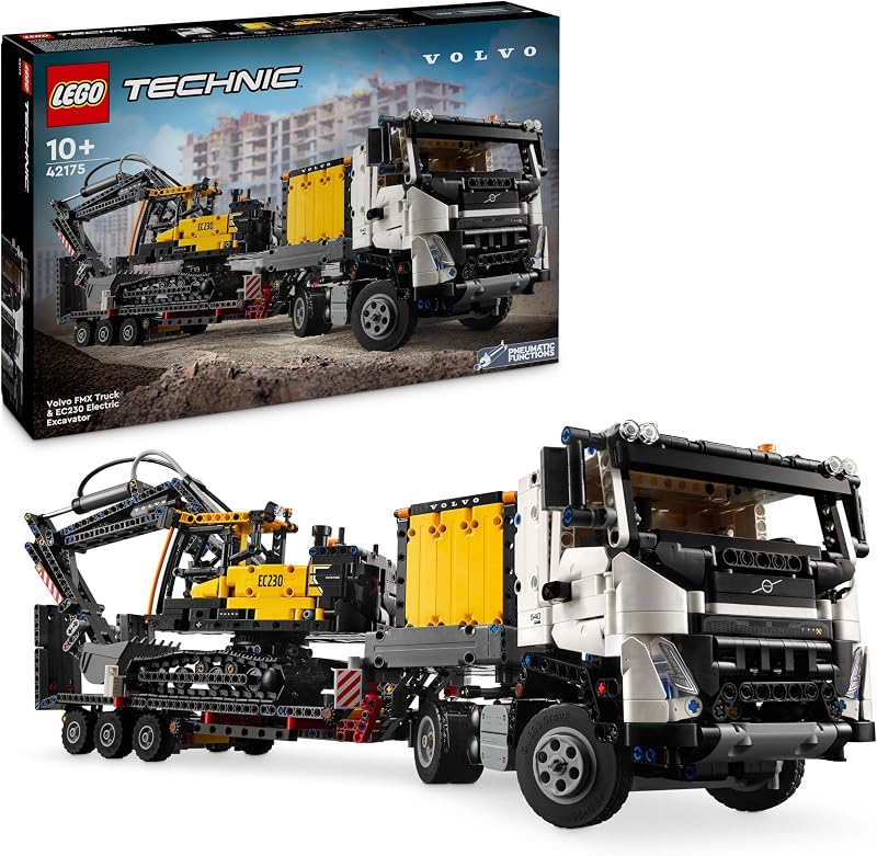 Technic Volvo FMX LKW mit EC230 Electric Raupenbagger 42175