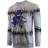 Screenshotbrand Mens Urban Hip Hop Premium Tie Dye Fleece - Pullover Active Urbanwear Street Fashion Crew Neck Sweatshirt