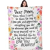 Joiedomi Gifts for Mom Blanket Birthday Gift from Daughter Son Soft Flannel Throw Blanket Presents for Mother's Day Valentines Day Christmas 50" x 60" Pink