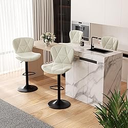 Nalupatio Modern Bar Stools Set of 4, Adjustable