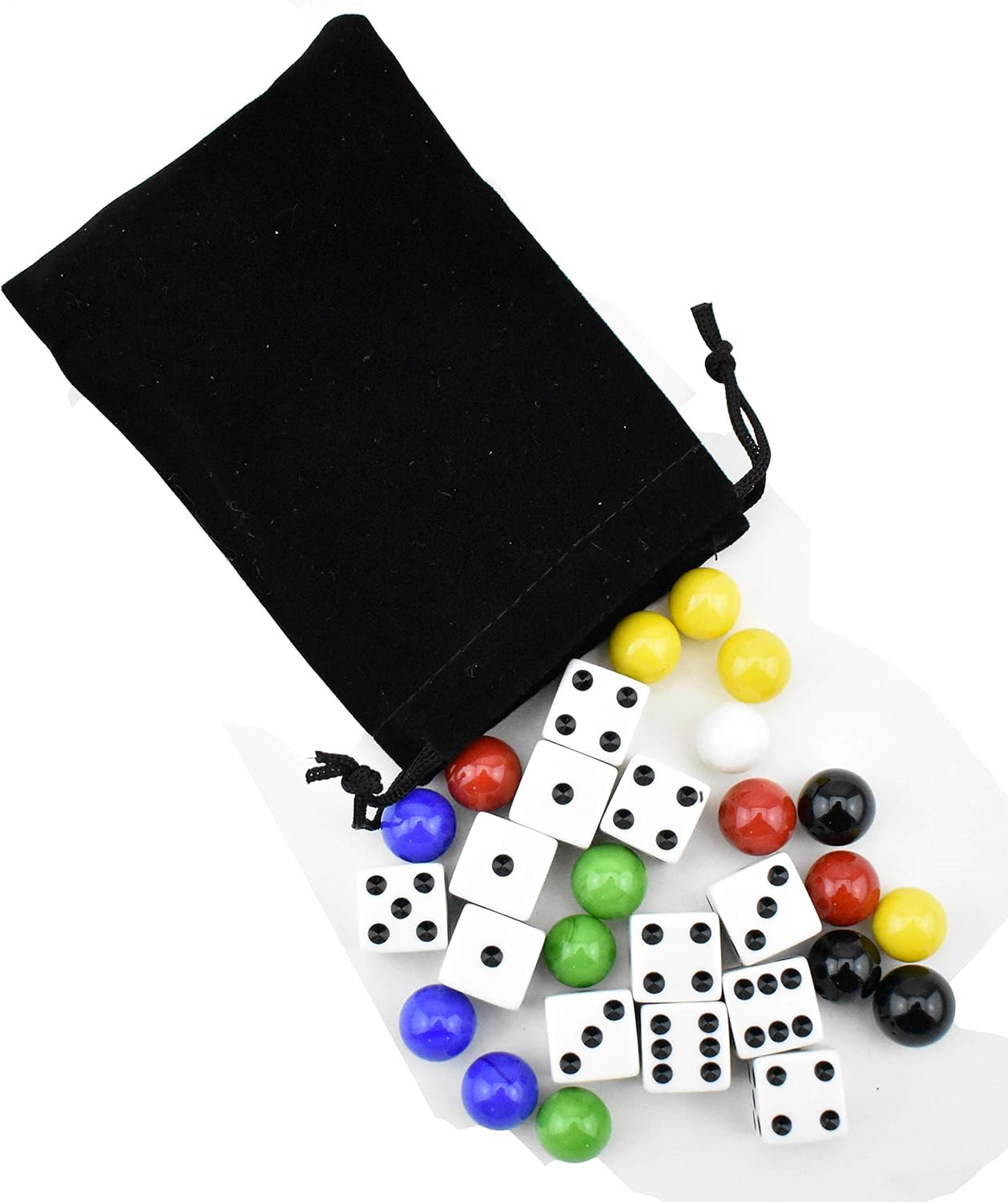 board game with marbles and dice