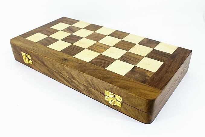 VA Antiques Wooden Folding Chess Board (Only Board) Size (16 x 16)