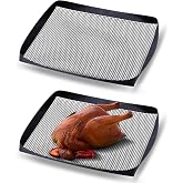 Teenyyou 2 Pcs PTFE Mesh Oven Baskets, Cooking Trays 13.5x11.5" | Non-stick Air Fryer Basket Replacement, For Baking Chips Chicken Wings Bread Heating, Compatible with Ovens Air Fryers