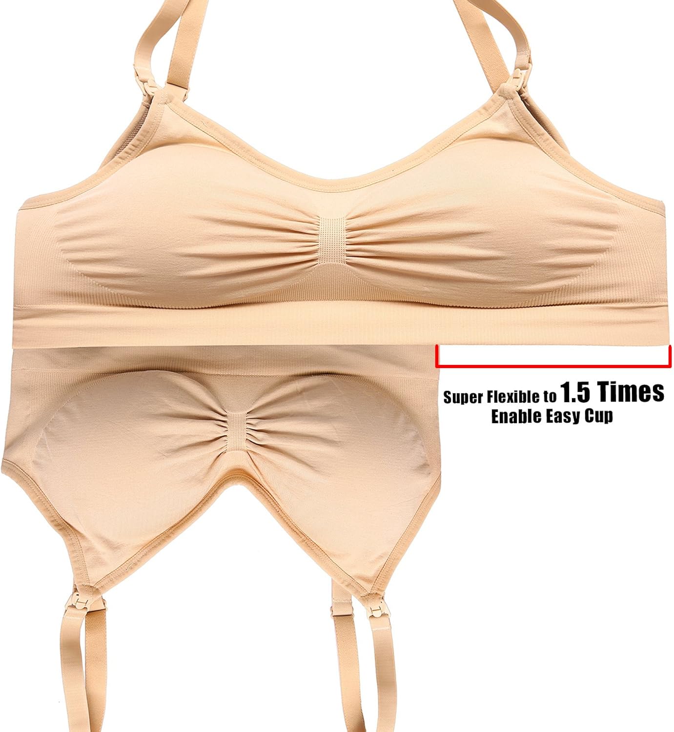 HOFISH 3 Pack Seamless Clip Down Deep V Neck Push Up Nursing Bra Maternity Bras 3PACK Inlcuding Extenders & Clips at  Women’s Clothing store
