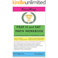 PSAT 10 and SAT MATH WORKBOOK: for the Redesigned PSAT 10, PSAT/NMSQT, and SAT book cover