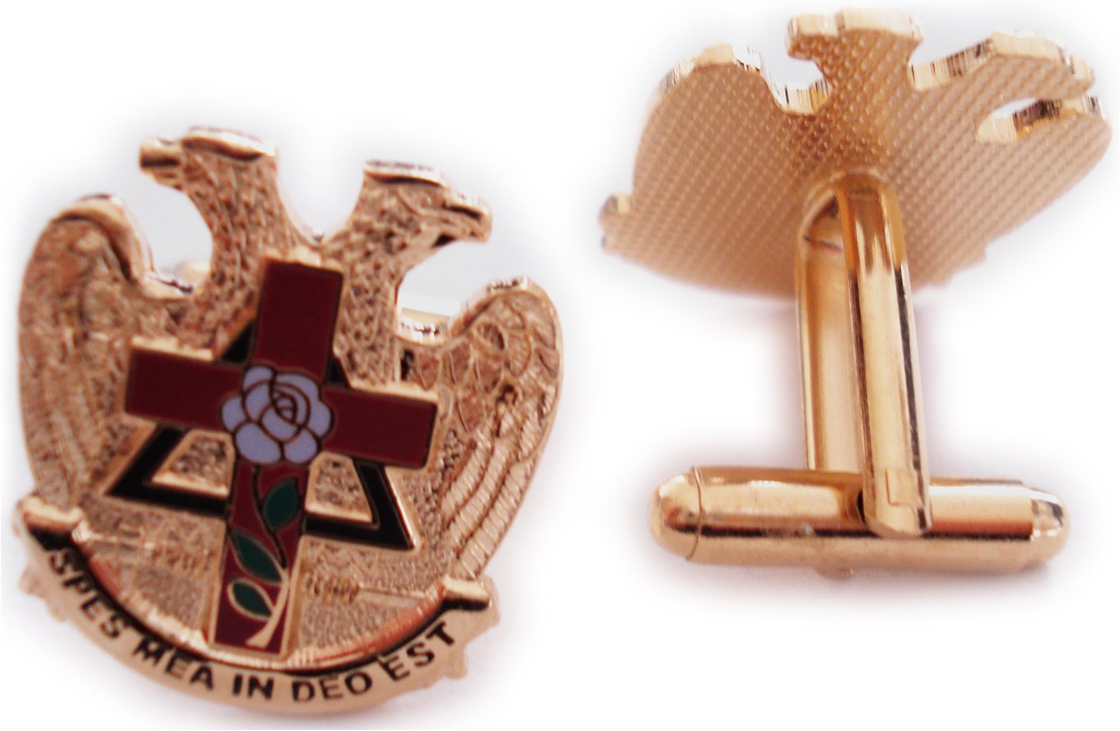 Scottish Rite Rose Croix Cross 32 Degree Masonic Masonry Freemason Cuff Links Cufflinks Set