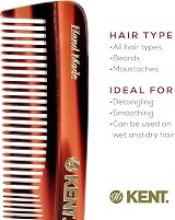KENT Handmade Pocket Comb R7T Small Fine to Medium Hair Styling Detangling Wet view 6