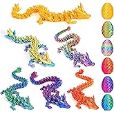 JOD® 6PCS 3D Printed Dragon Eggs with Dragon Inside – Articulated Fidget Toys, Easter Dragon Eggs, Mystery Surprise Easter Eggs for Kids, Unique 3D Printed Animals, Home Decor and Gift Set(6pc-b)