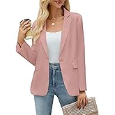 JTD Women's Blazer Business Casual Long Sleeve Lapel Open Front Suit Jacket Work Office Blazer with Pockets
