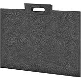 ZKOO Felt Art Portfolio Bag, Large Art Portfolio with Handles, Sturdy Artist Storage Bag for Artwork, Poster, Sketching, and Drawing (18 x 24 inch)
