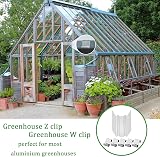 COSORO 50 Pcs Greenhouse Glass Clips W and Z Clips Stainless Steel view 4