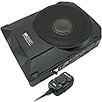 MB Quart RW-110A 800W Reference Series 10'' Slim Low Profile Compact Under-Seat 4-Ohm Active Powered Subwoofer Enclosure with Built in Amplifier for Car RV ATV - 3rd Gen, Black