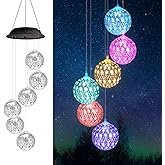 Birthday Gifts for Women Mom Grandma, Gardening Gifts for Women, Ball Solar Wind Chimes for Outside, Wind Chimes Outdoor Waterproof, Solar Lights Outdoor Decorative for Garden Patio Yard