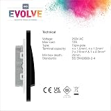 BG Electrical Evolve Triple Pole Fan Isolator Switch, Black Chrome Finish view 4