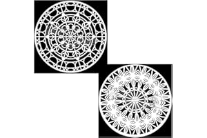 THE CRAFTER'S WORKSHOP The Crafters Workshop Stencils, Reusable for Crafts, Art, Greeting Cards, Paint or Mixed Media, 2 Pk, 12" x 12", Skylight/Prismatic