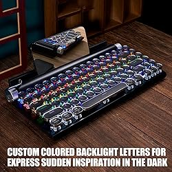 7KEYS Typewriter Keyboard Wireless Retro