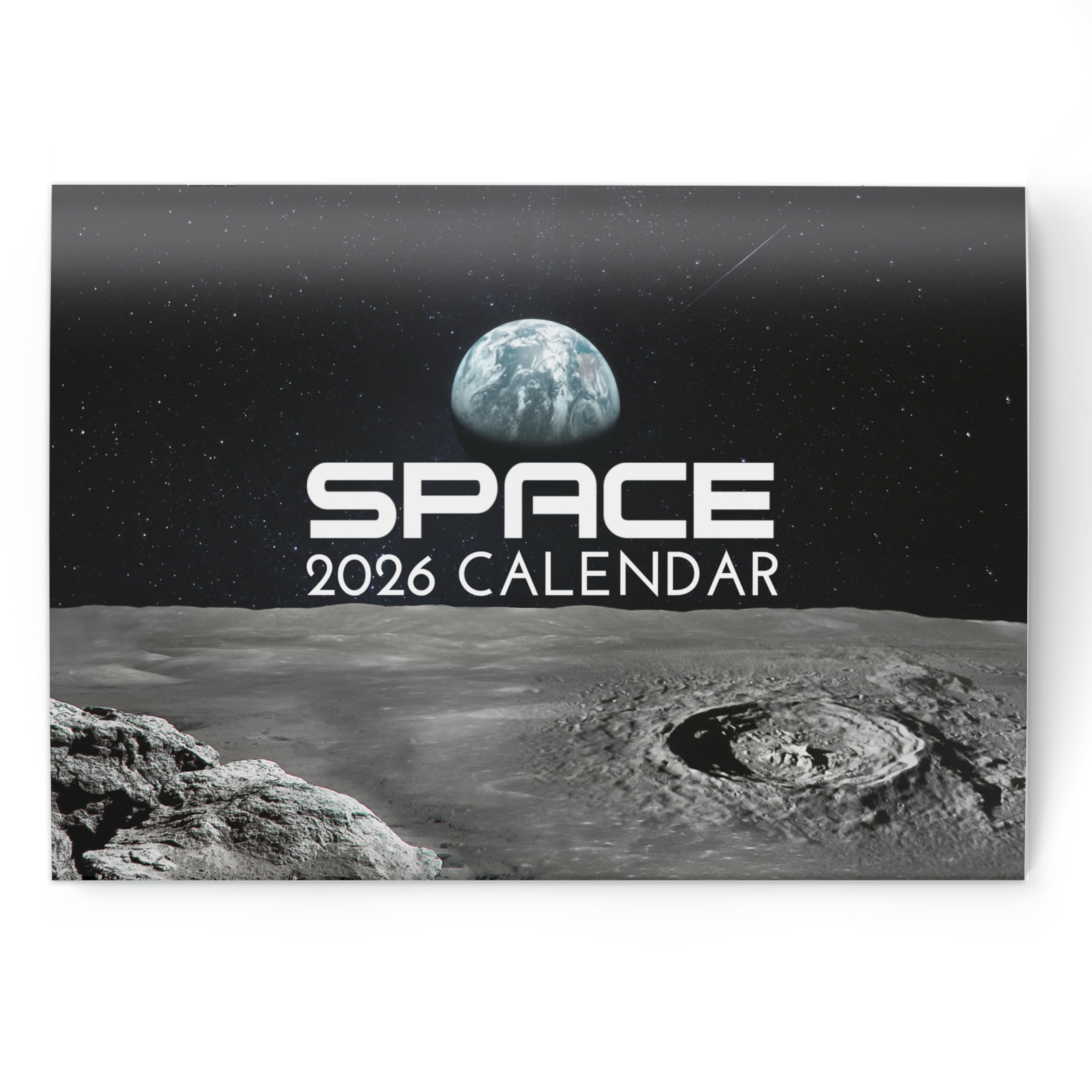 Calendar 2026 Space Astronomy - Galaxy & Night Sky Wall Hanging UK Planner, A3 When Open - Month to View with Large Day Boxes & Cosmic Photos