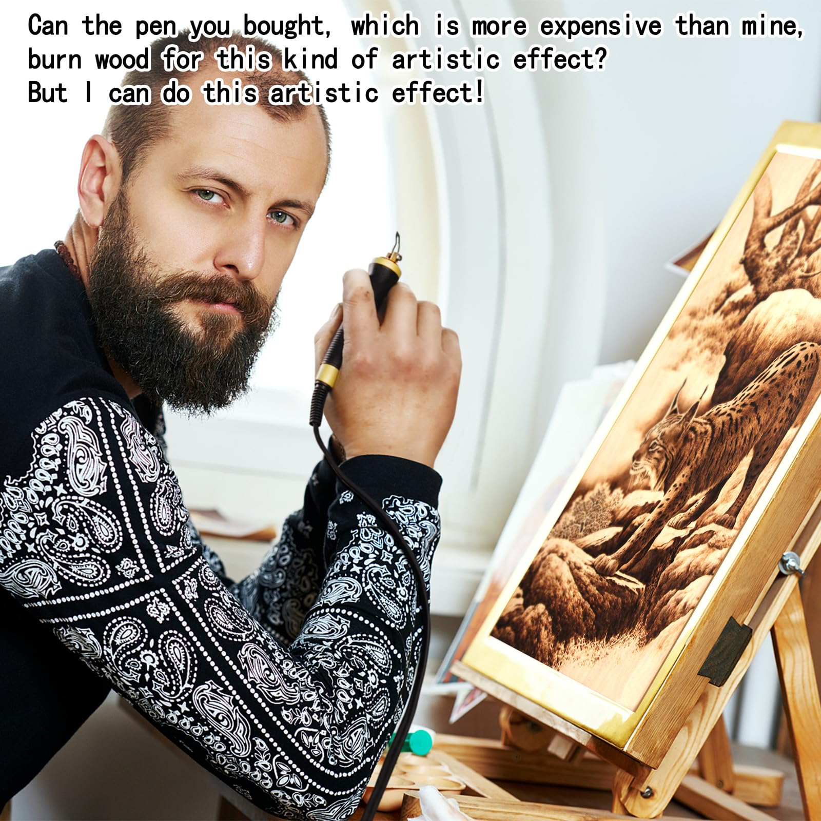 Wood Burning Tool, Wood Burner kit Pen 25~750℃, Wood Burning kit with Digital Thermometer Temperature Adjustable Temperature, 2 pyrographic Wood Burning pens, 30 Wood Burning Pen Tips